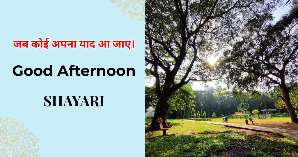 70 + Good Afternoon Shayari That Feel Real and Relatable