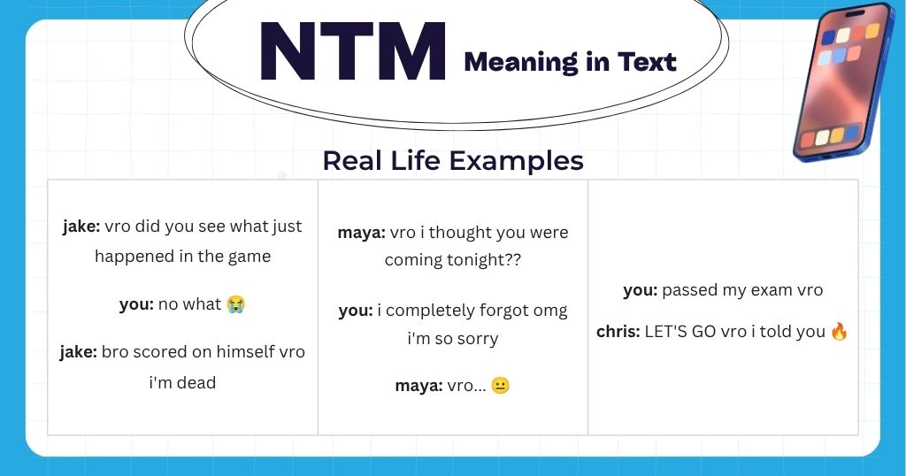 Real Chat Examples of VRO Meaning in Text